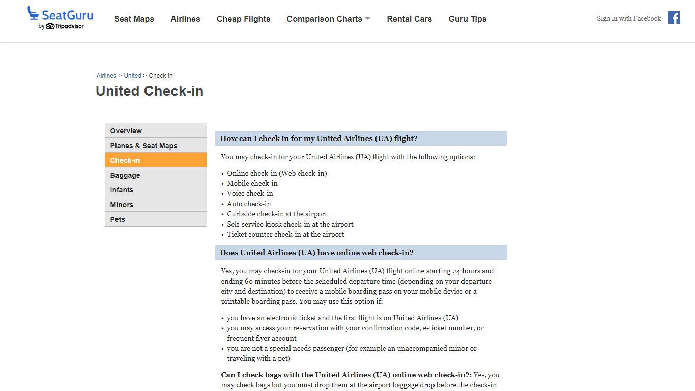 United: Check-in Policy - SeatGuru