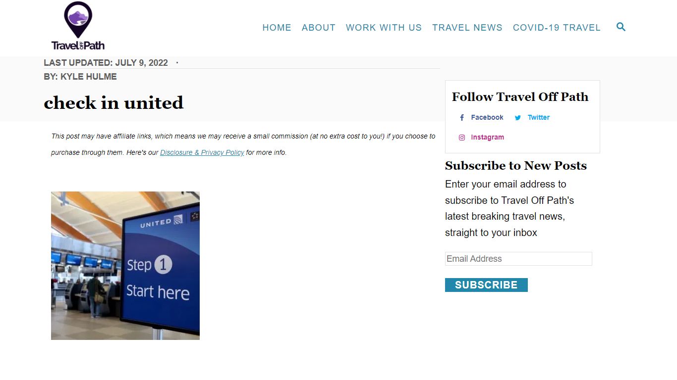 check in united - Travel Off Path